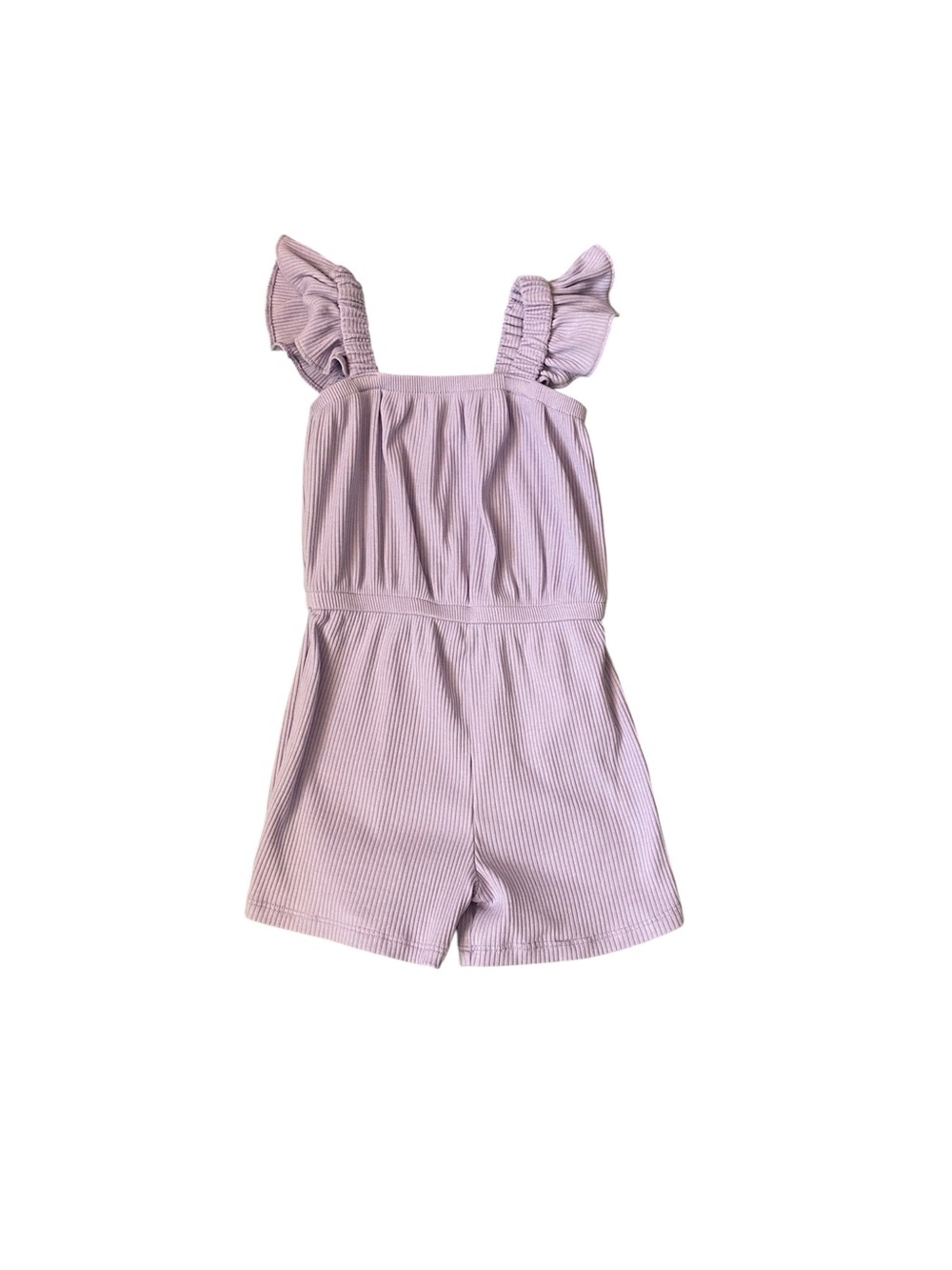 Old Navy Lilac Ruffle-Strap Ribbed Romper